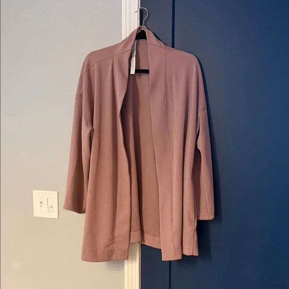 Women's lululemon softstreme kimono open jacket top cardigan pink 12 - Picture 2 of 6